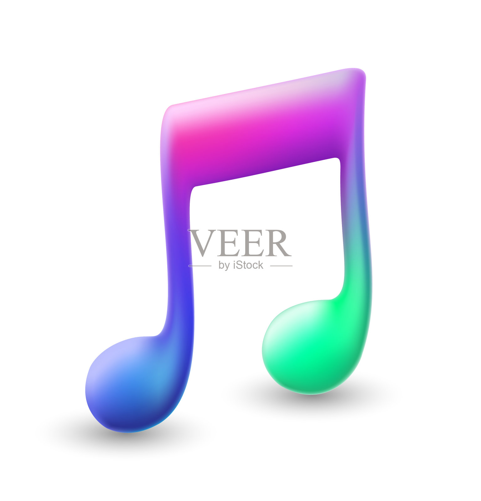 音符五彩缤纷图标素材