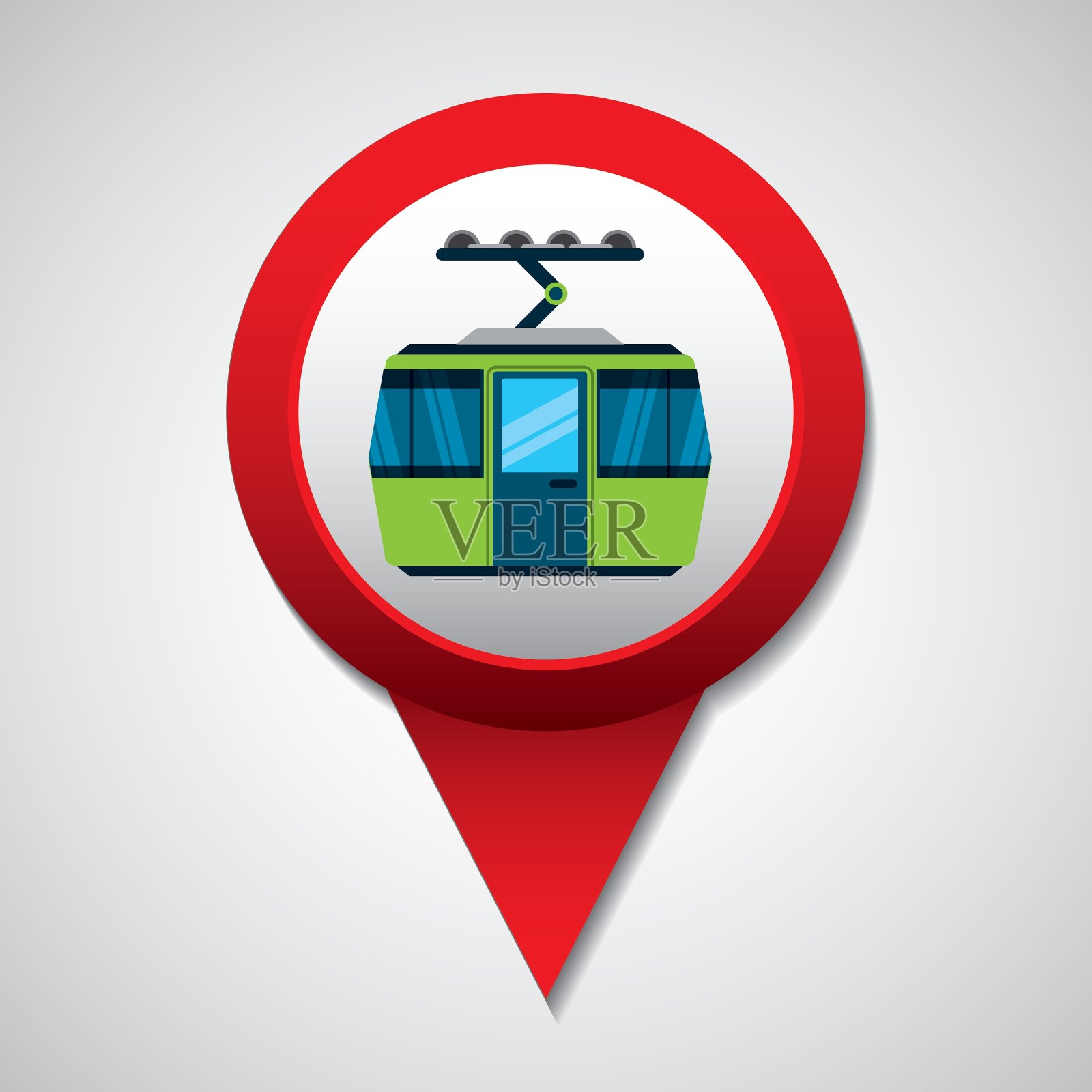 有轨电车运输标志插画图片素材