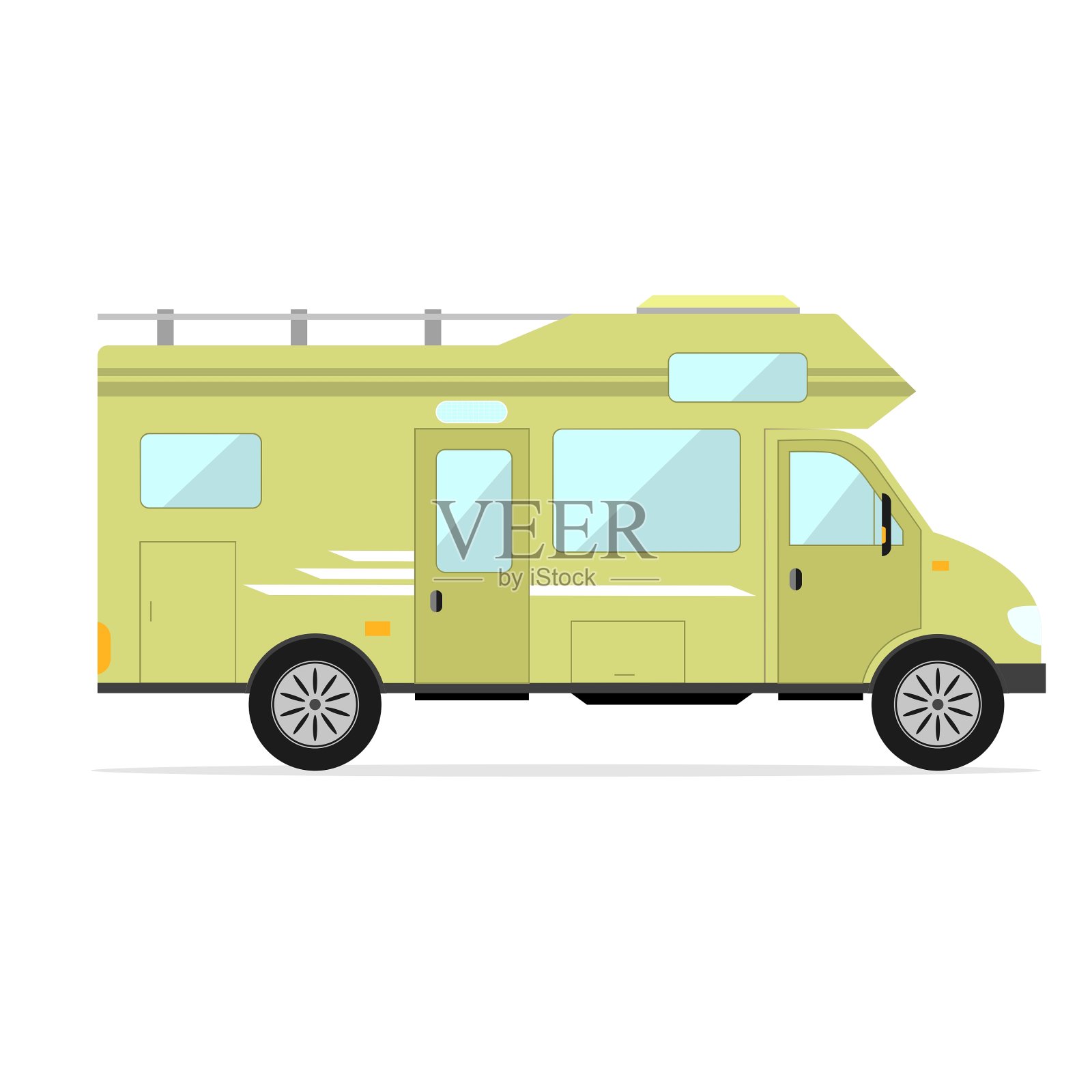 活动房屋汽车设计元素图片