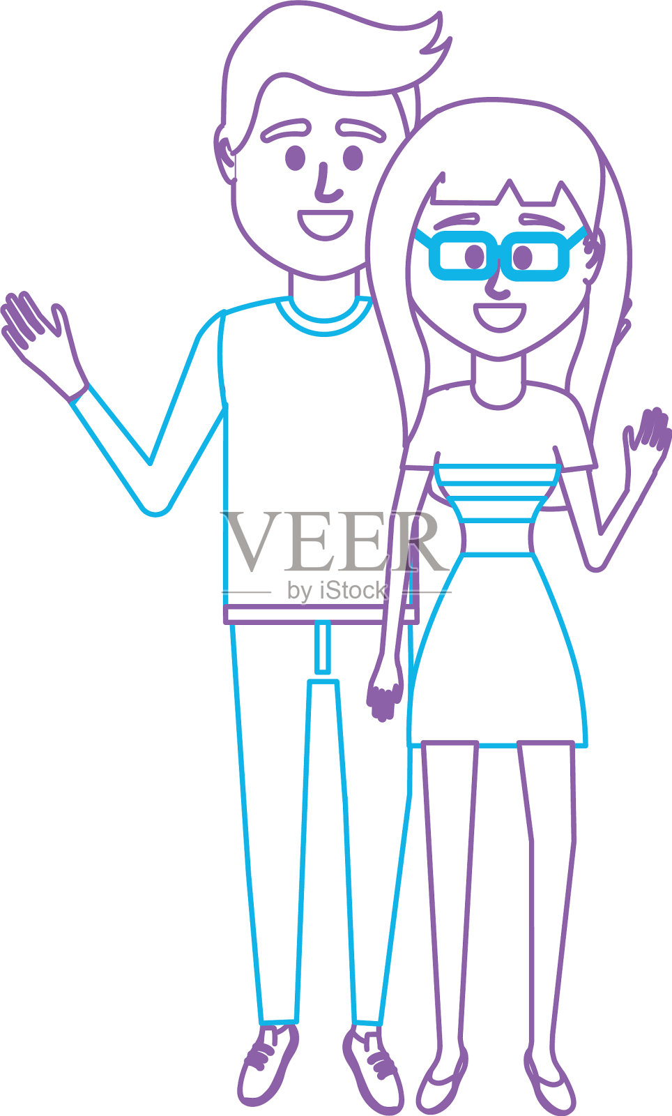 线条搭配服装设计设计元素图片