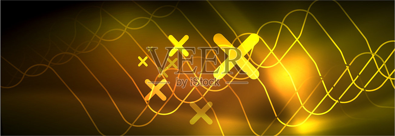 闪亮的霓虹灯背景技术设计插画图片素材