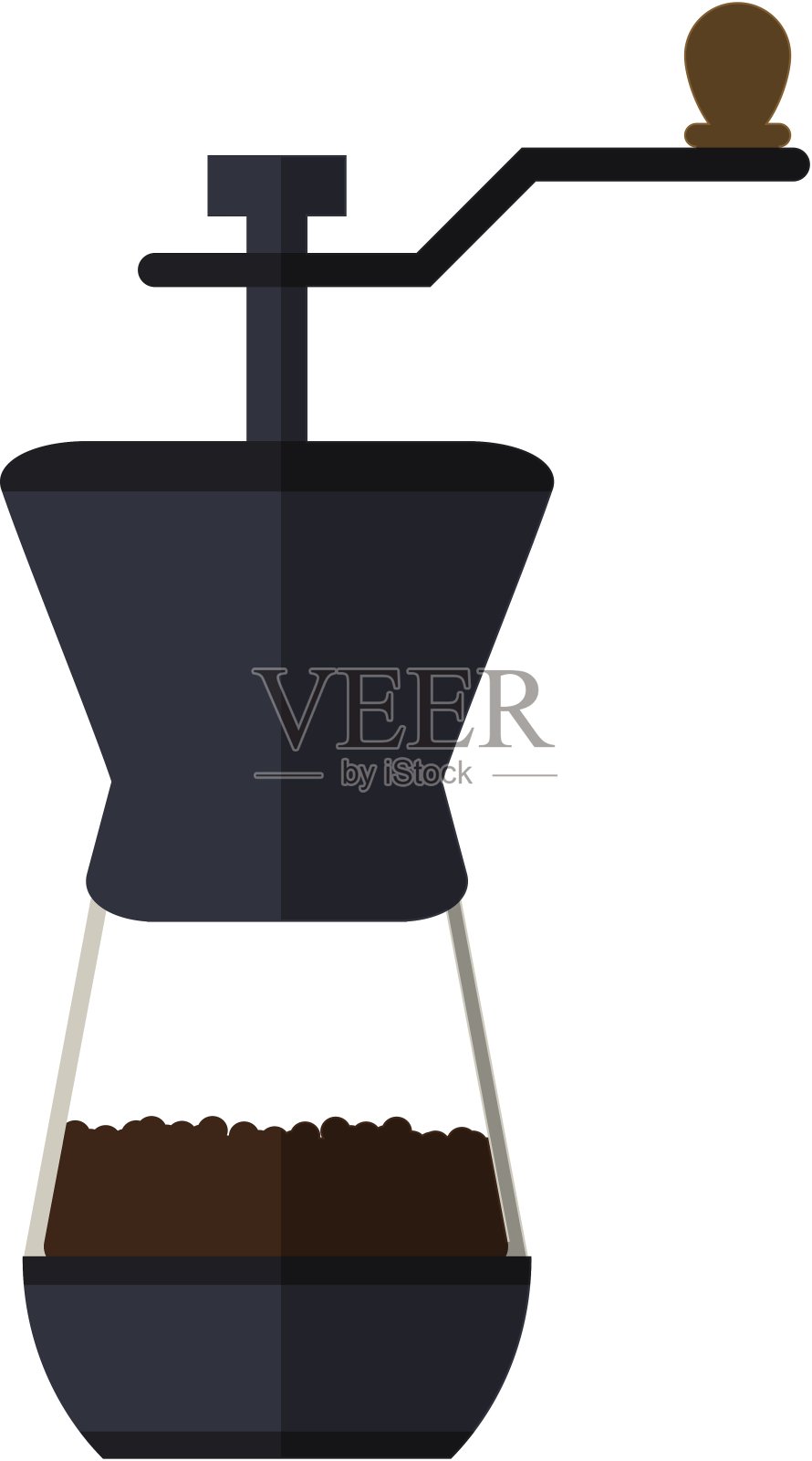 分离式咖啡研磨机设计插画图片素材