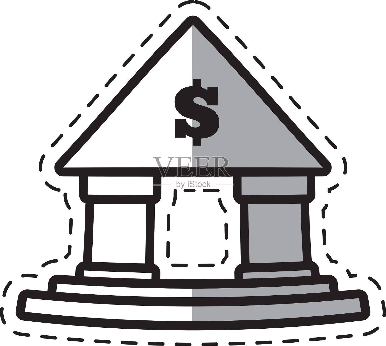 建设银行资金金融减影插画图片素材