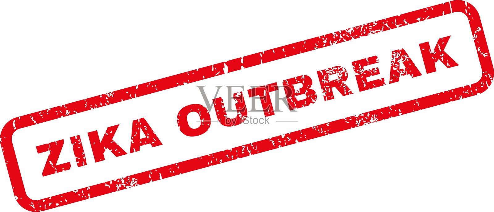 寨卡病毒爆发橡皮图章插画图片素材
