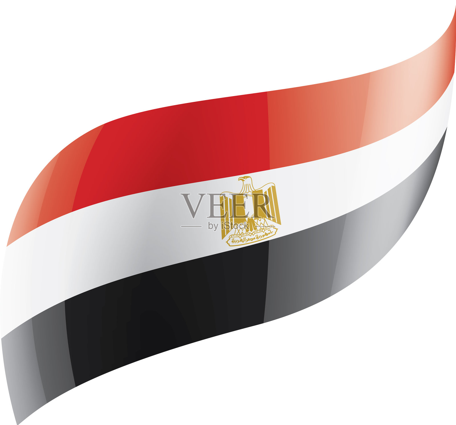 埃及国旗上有白色设计元素图片