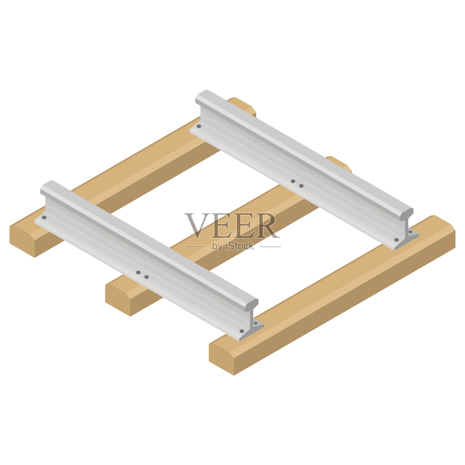 等距铁路轨道设计元素图片