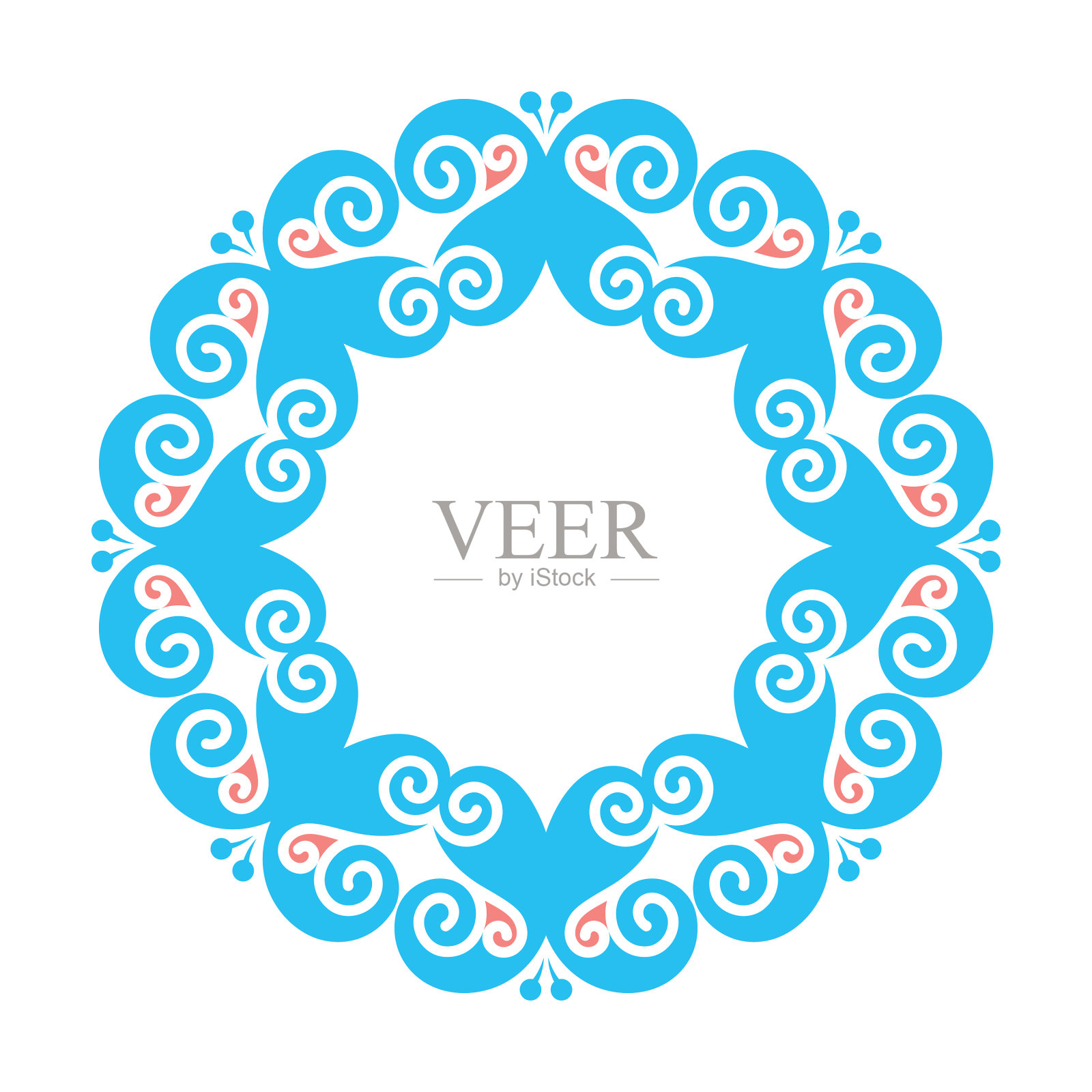 蝴蝶图案抽象符号设计元素图片