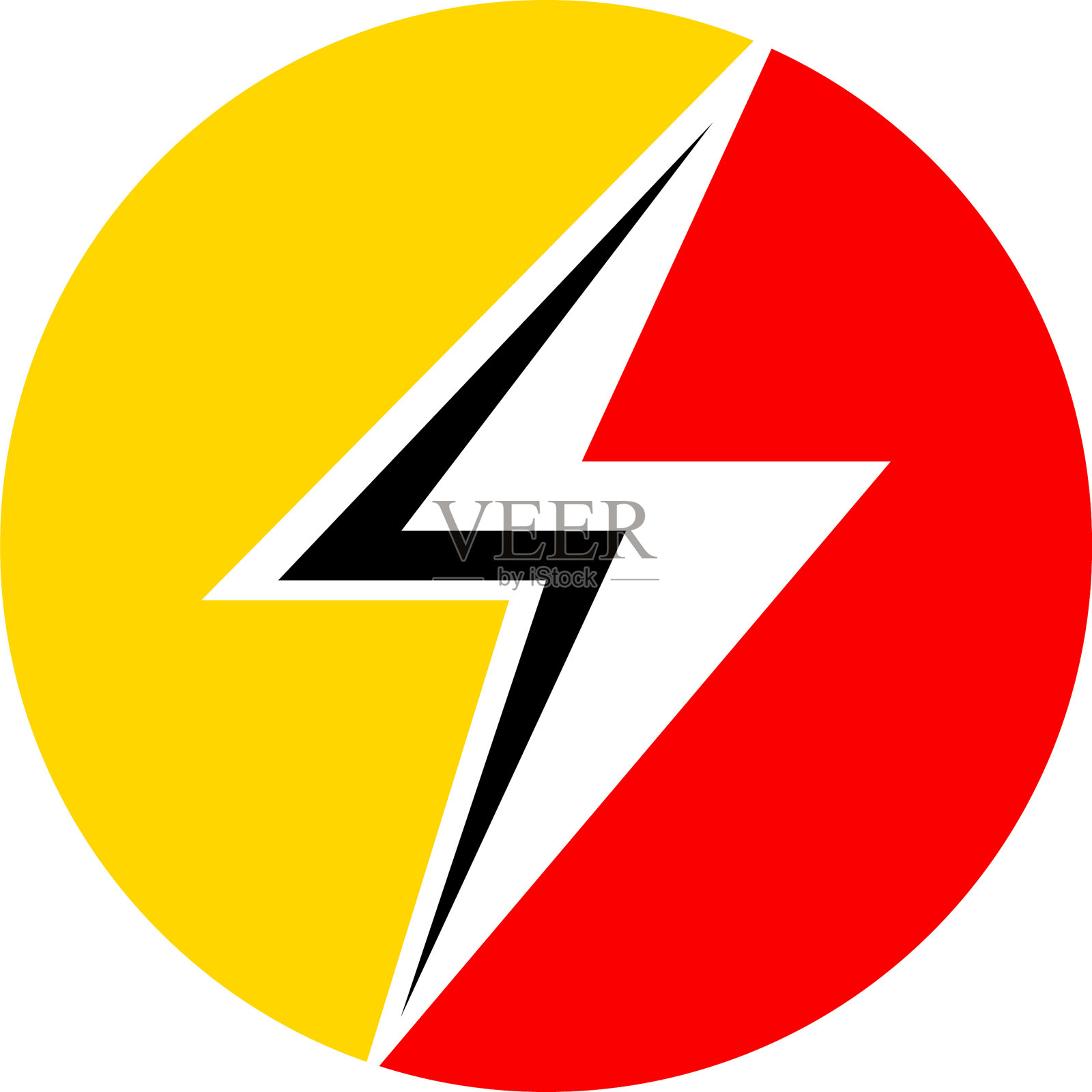 闪电标志模板图标设计插画图片素材