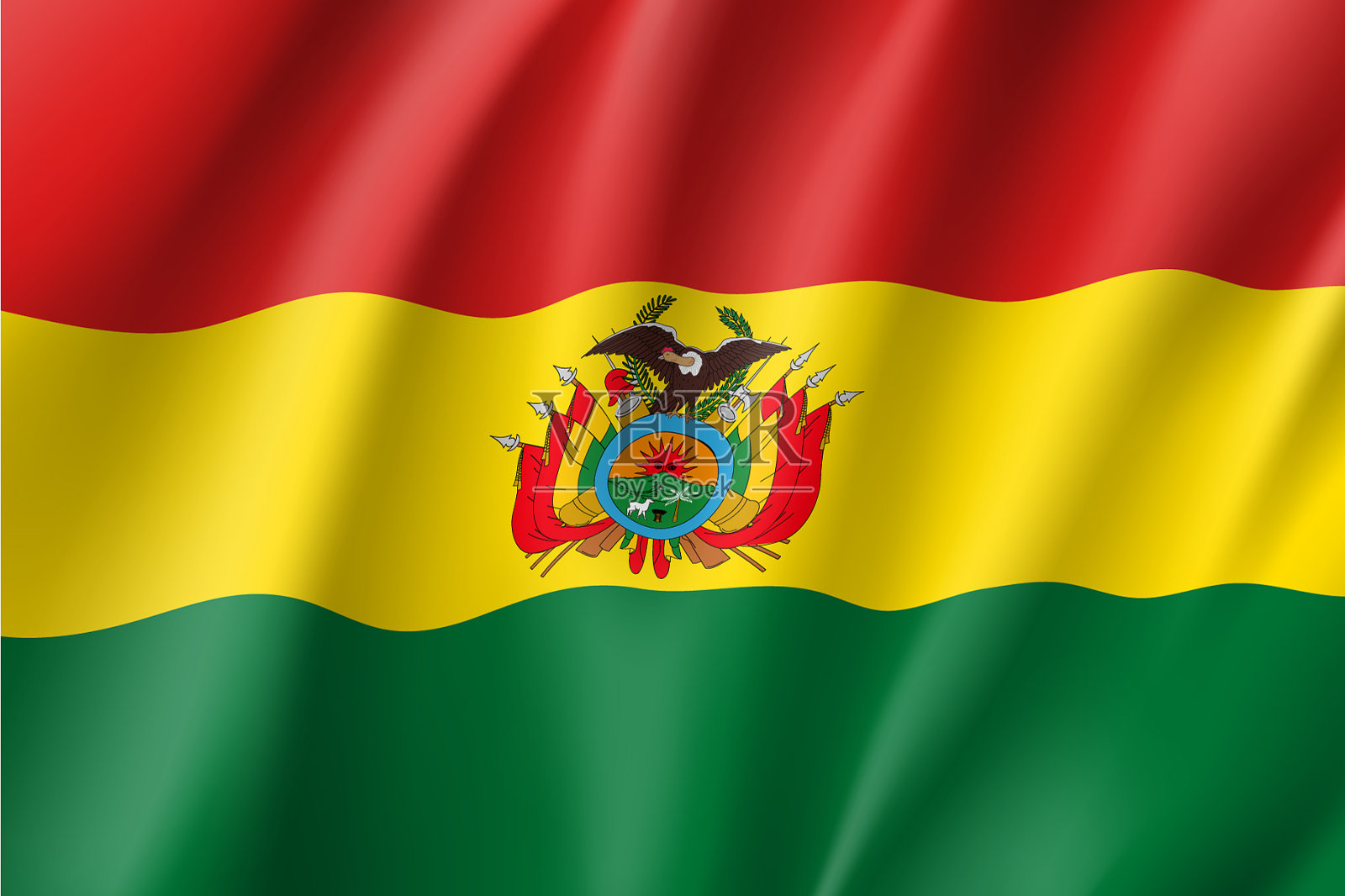 挥舞着国旗玻利维亚插画图片素材