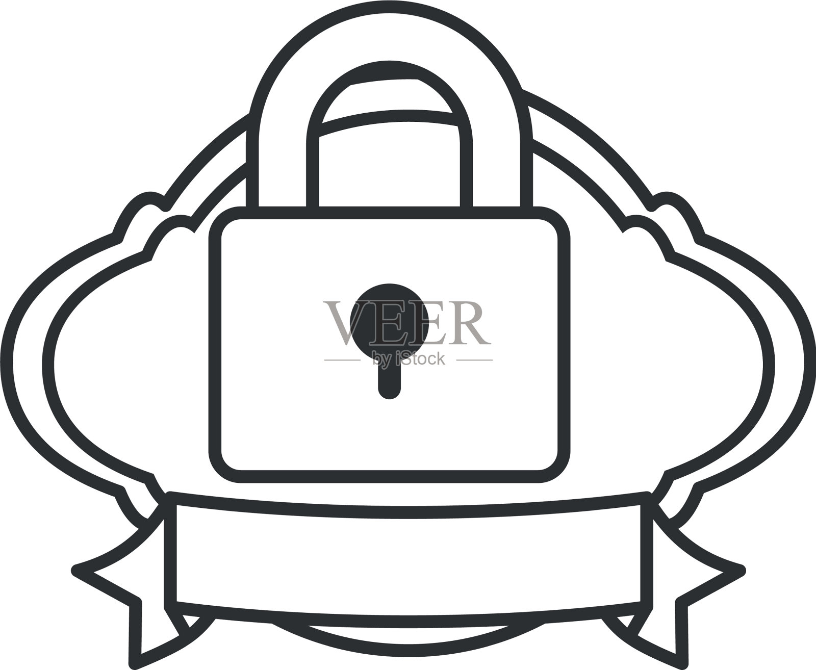 安全锁设计图标素材