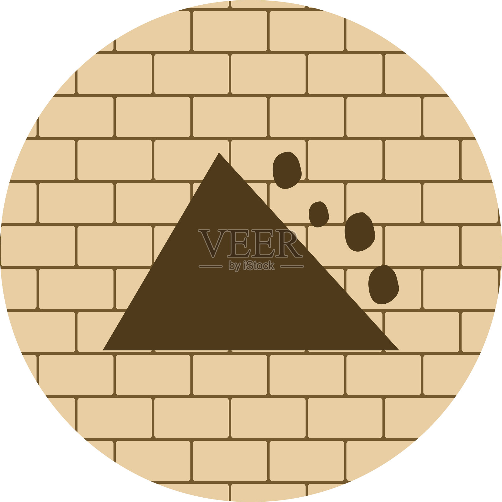 下降岩石图标插画图片素材