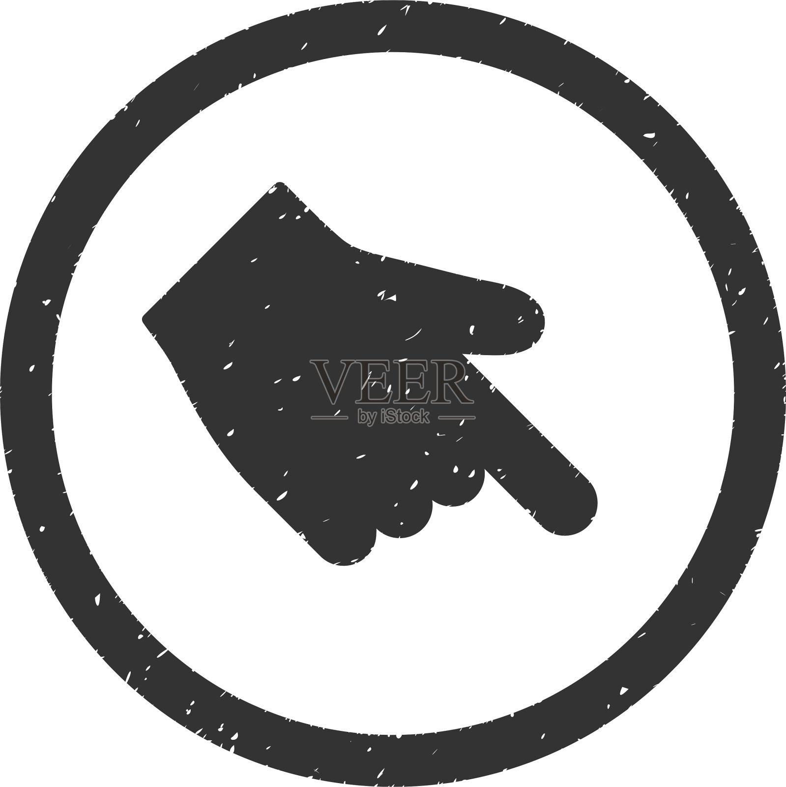 食指右向下方向图标橡胶插画图片素材