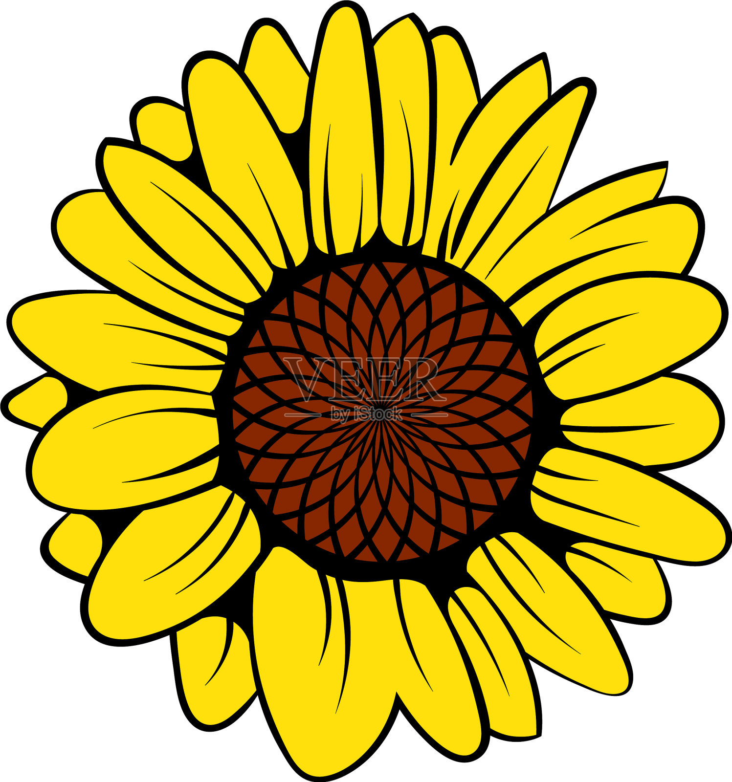 向日葵图标图标卡通设计元素图片