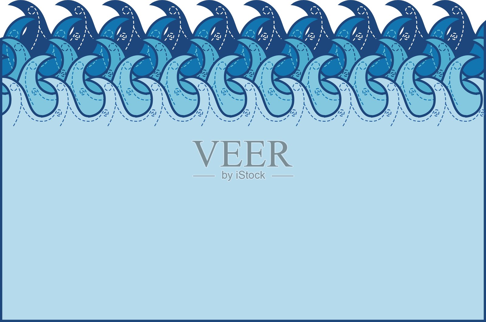 抽象的水波图标形象插画图片素材