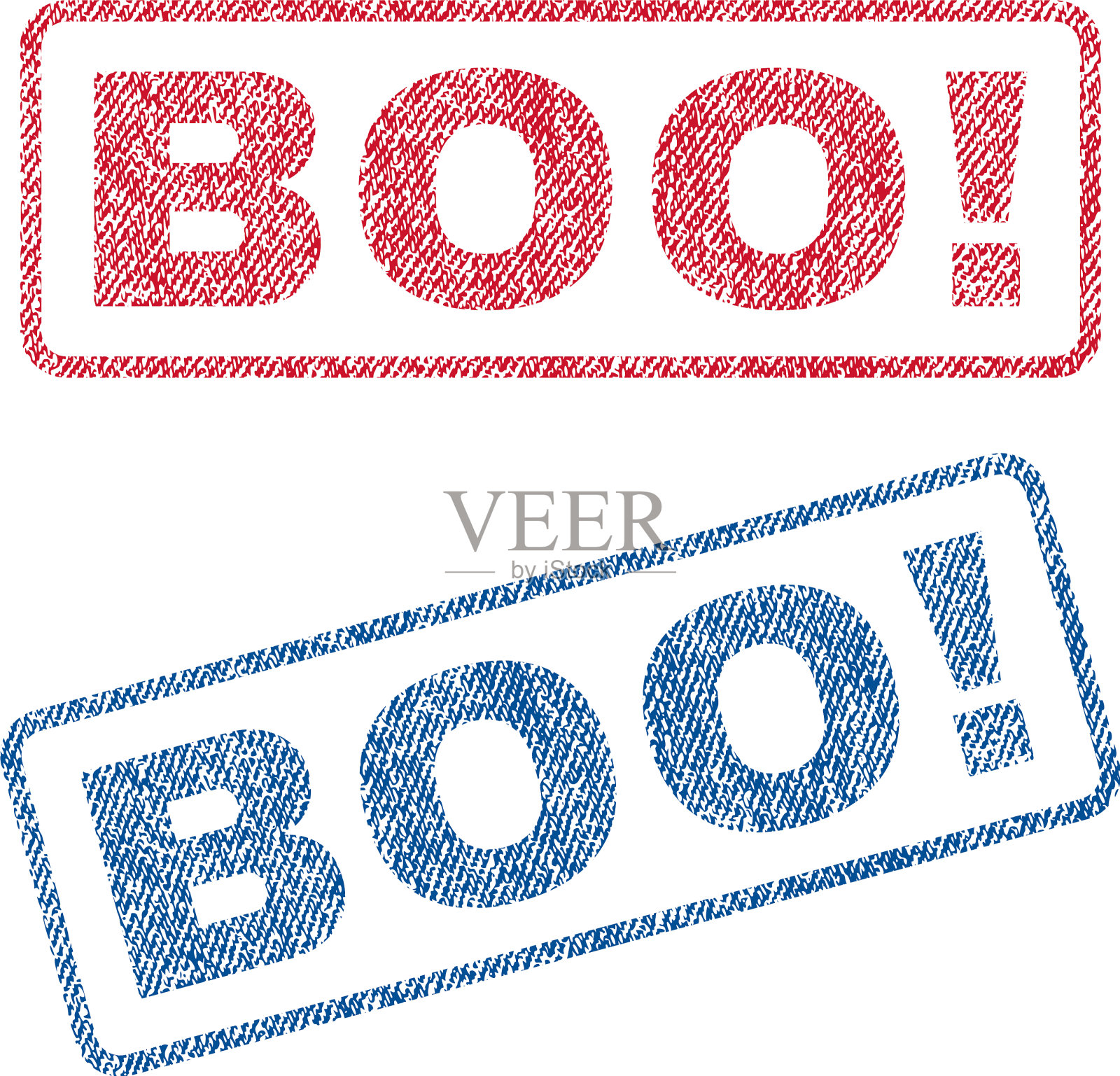 感叹纺织邮票插画图片素材