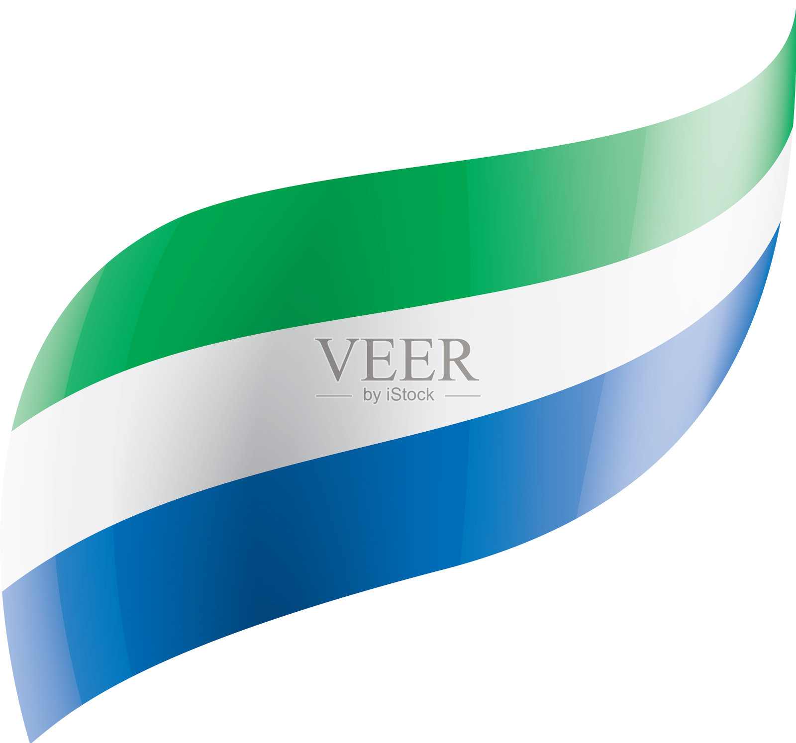 塞拉利昂国旗上的白色设计元素图片