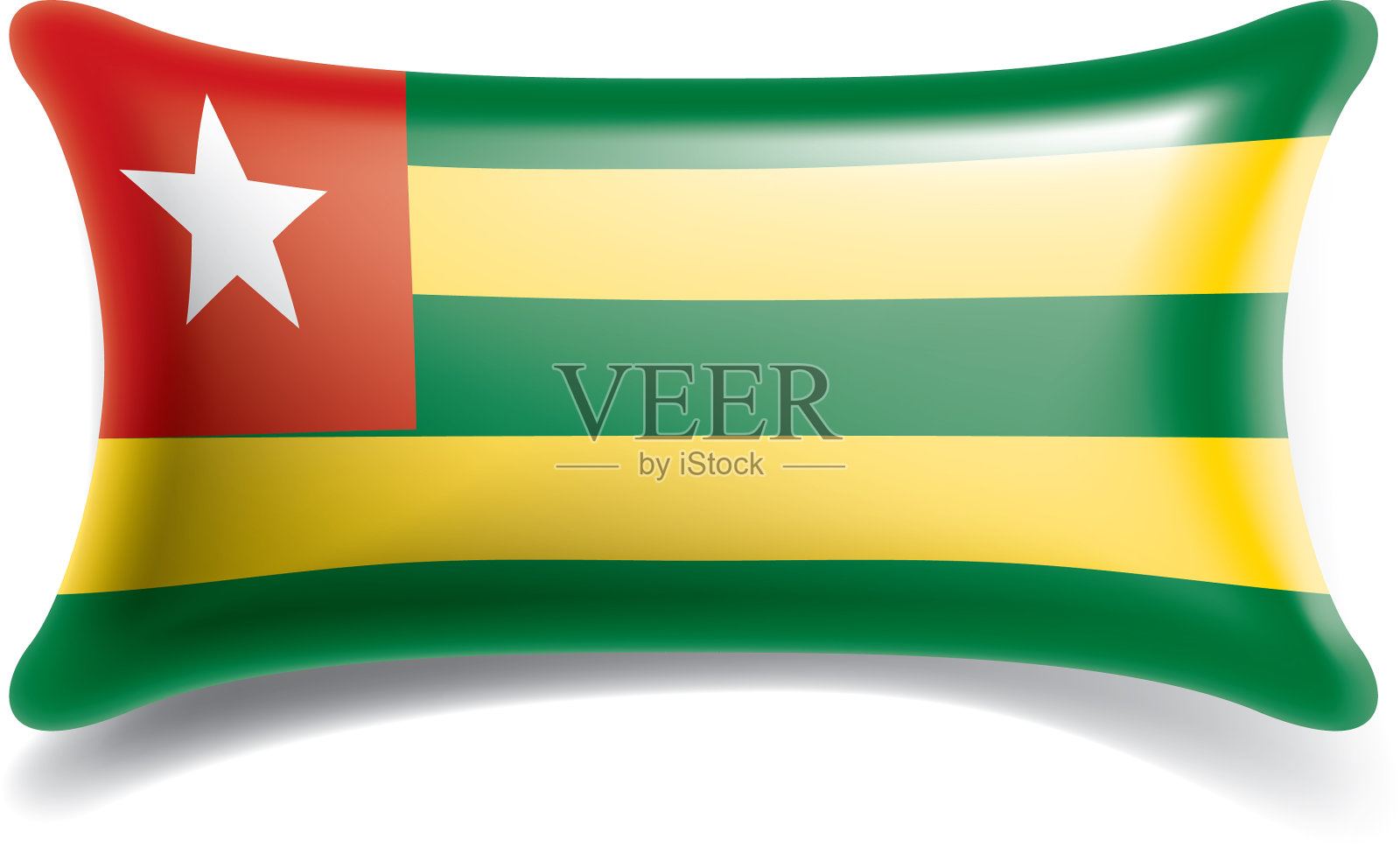 多哥国旗上有白色设计元素图片