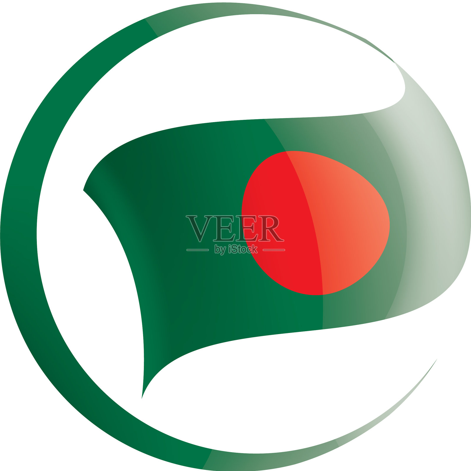 孟加拉国国旗上有白色设计元素图片