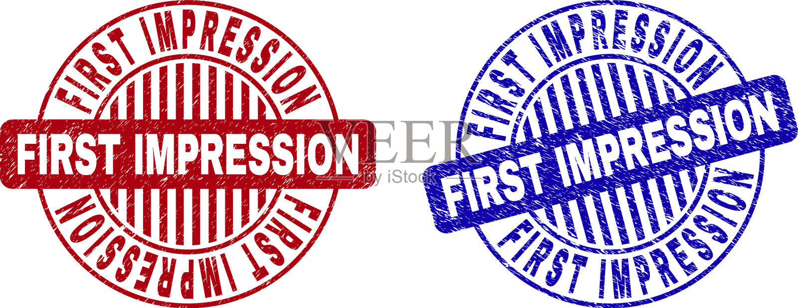 垃圾第一印象刮圆邮票插画图片素材