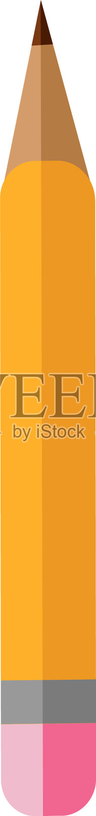 铅笔图标平面设计图标孤立设计元素图片