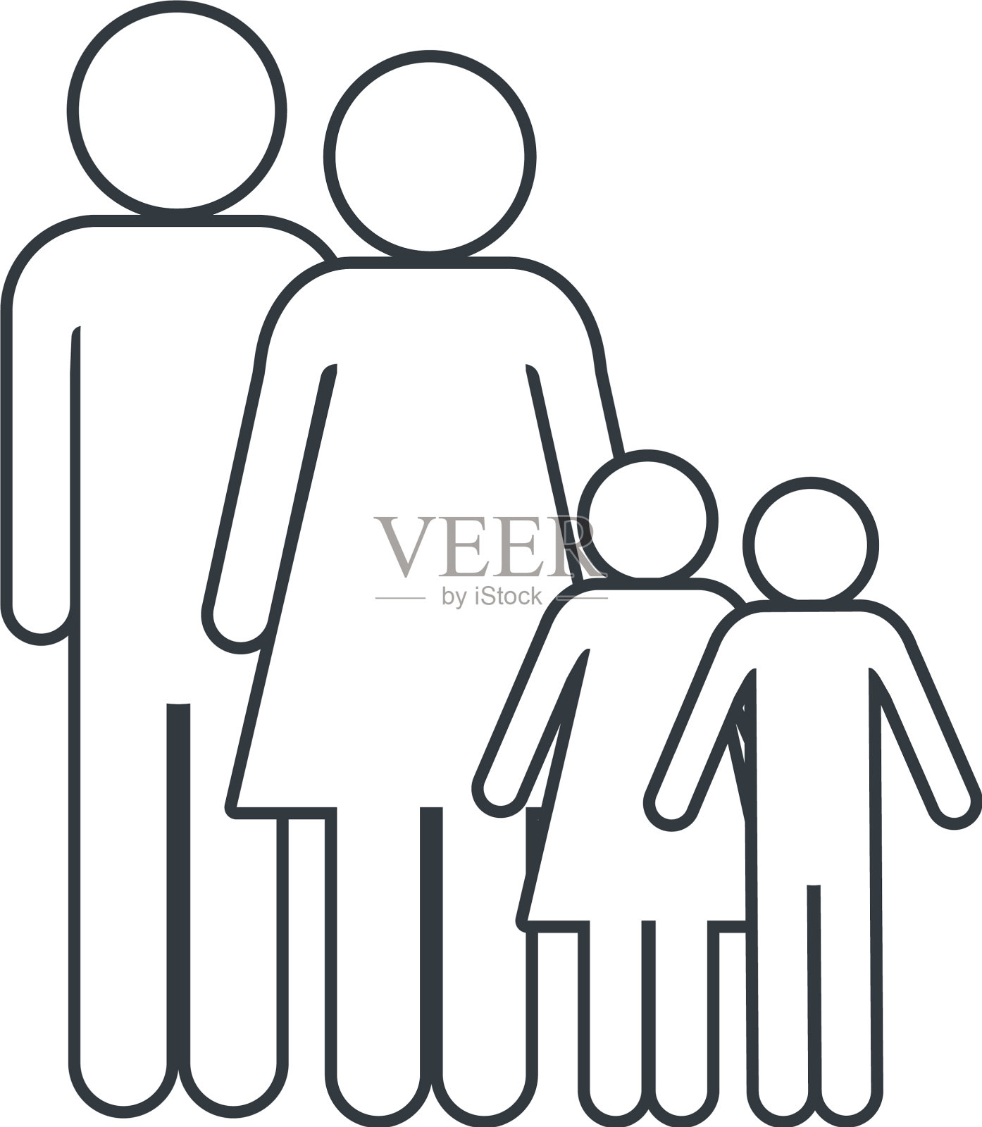 家庭象形图卡通图标素材