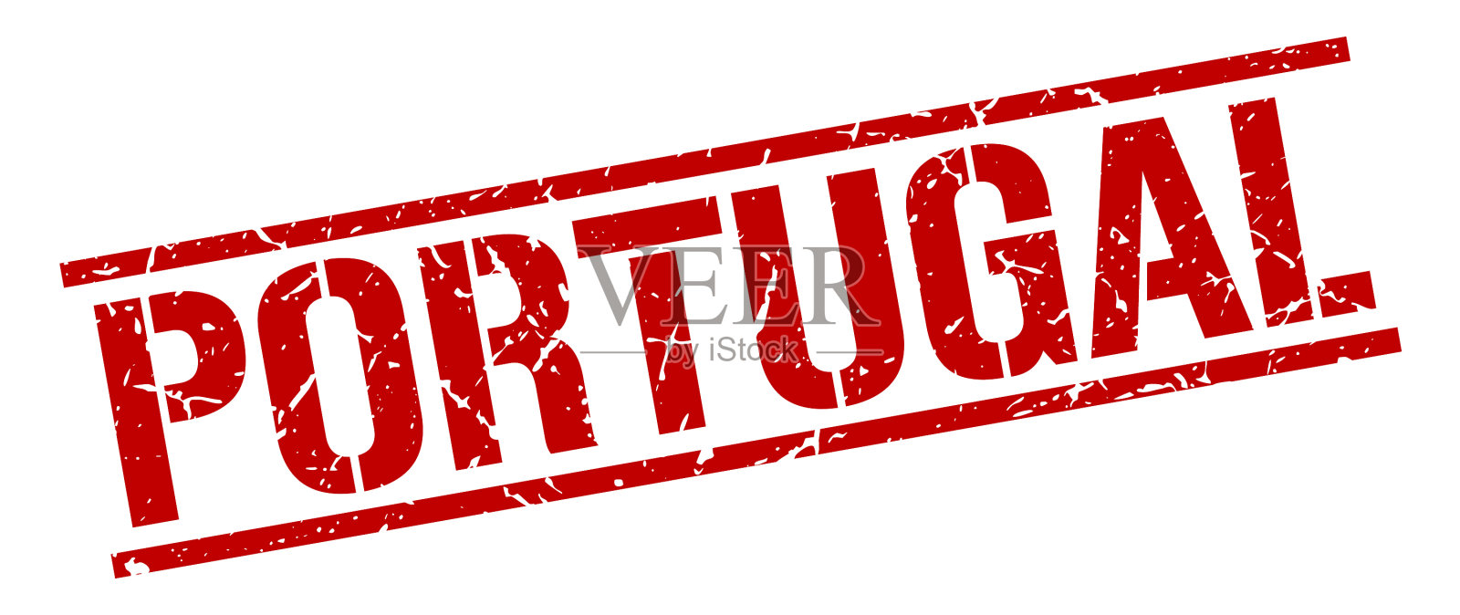 葡萄牙红方邮票插画图片素材