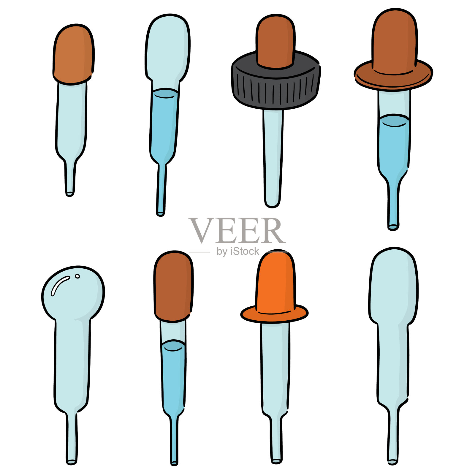 组滴管图标素材