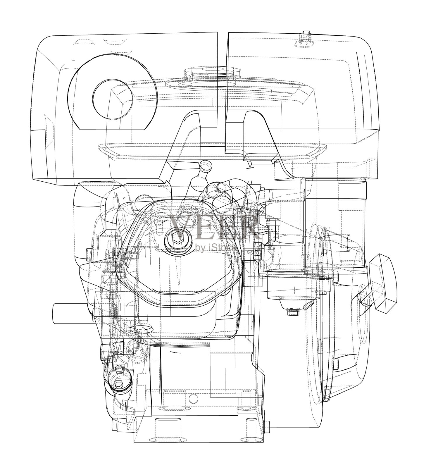 引擎草图设计元素图片