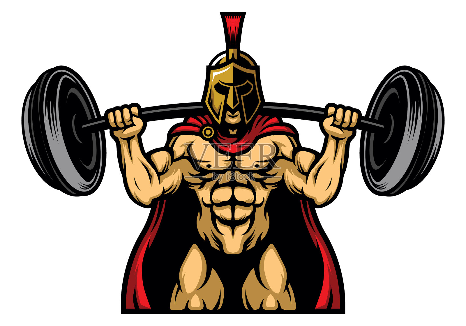 强壮的力量举重健美操斯巴达运动员设计元素图片