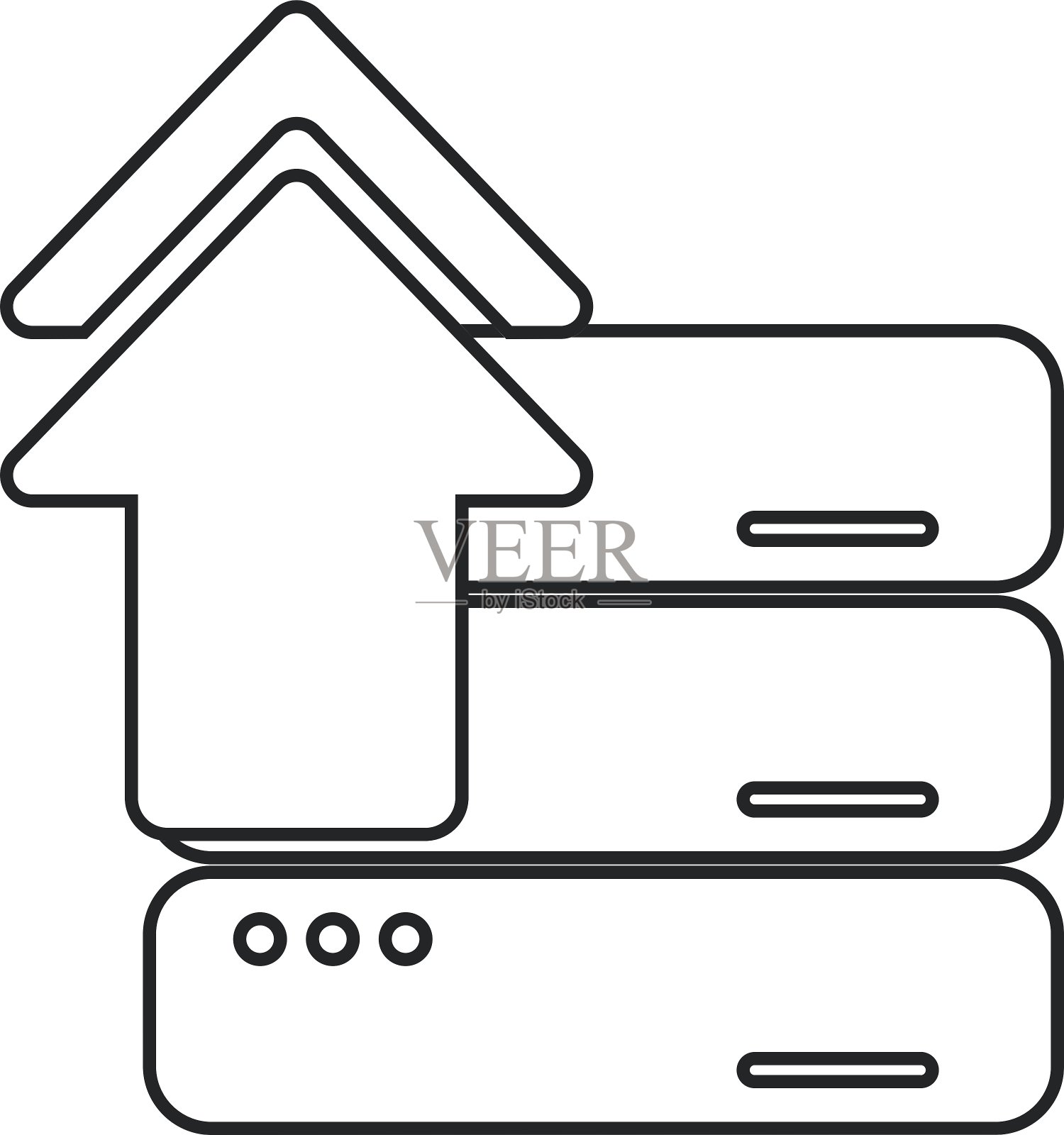 上传数字概念箭头插画图片素材