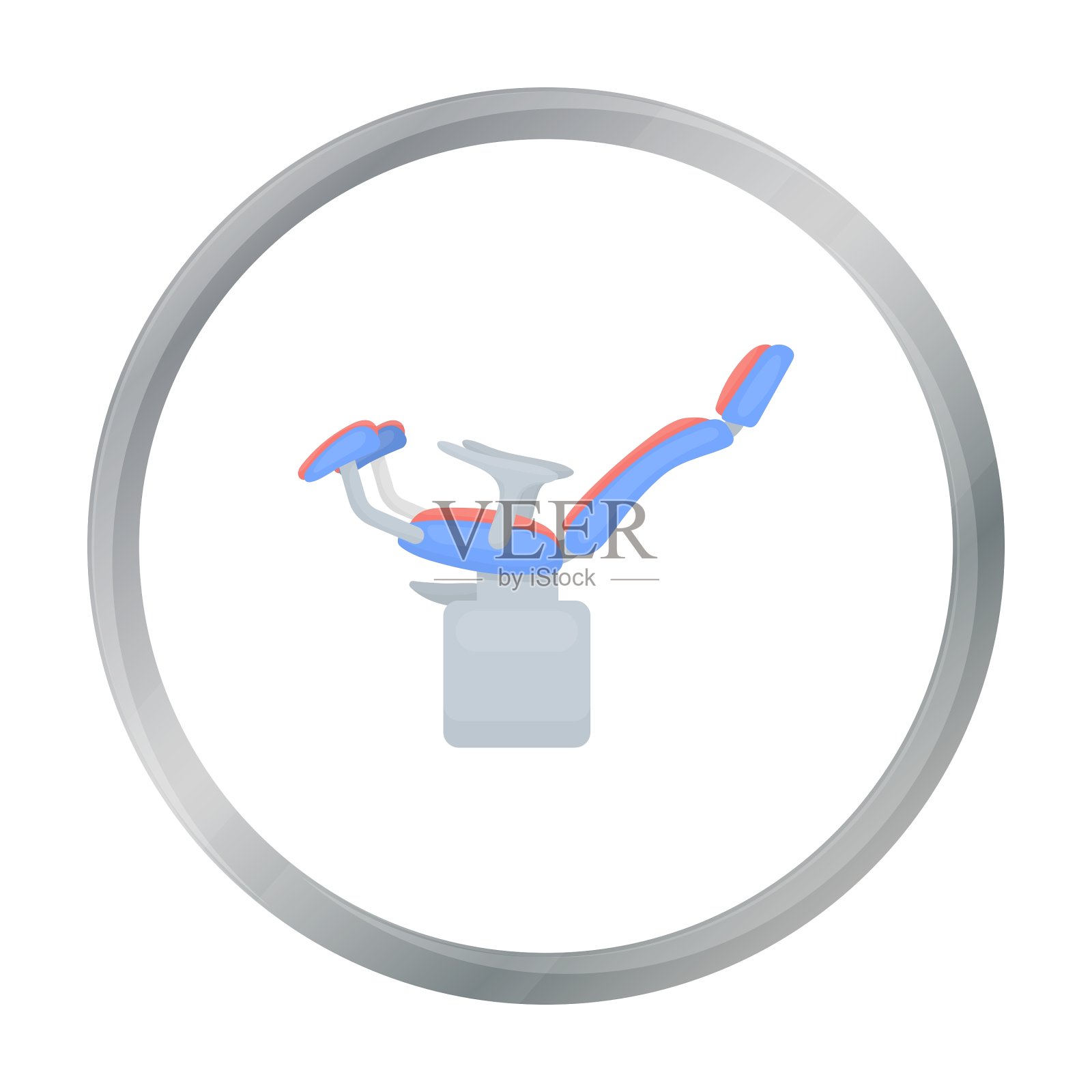 妇科椅图标卡通风格孤立插画图片素材