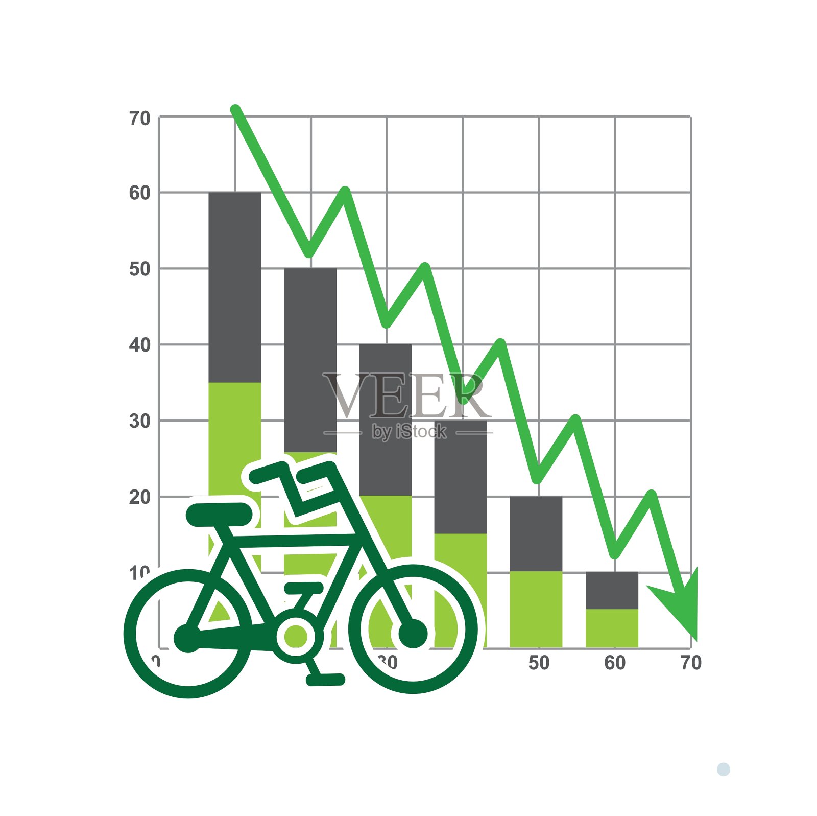 自行车生态信息图图标设计元素图片