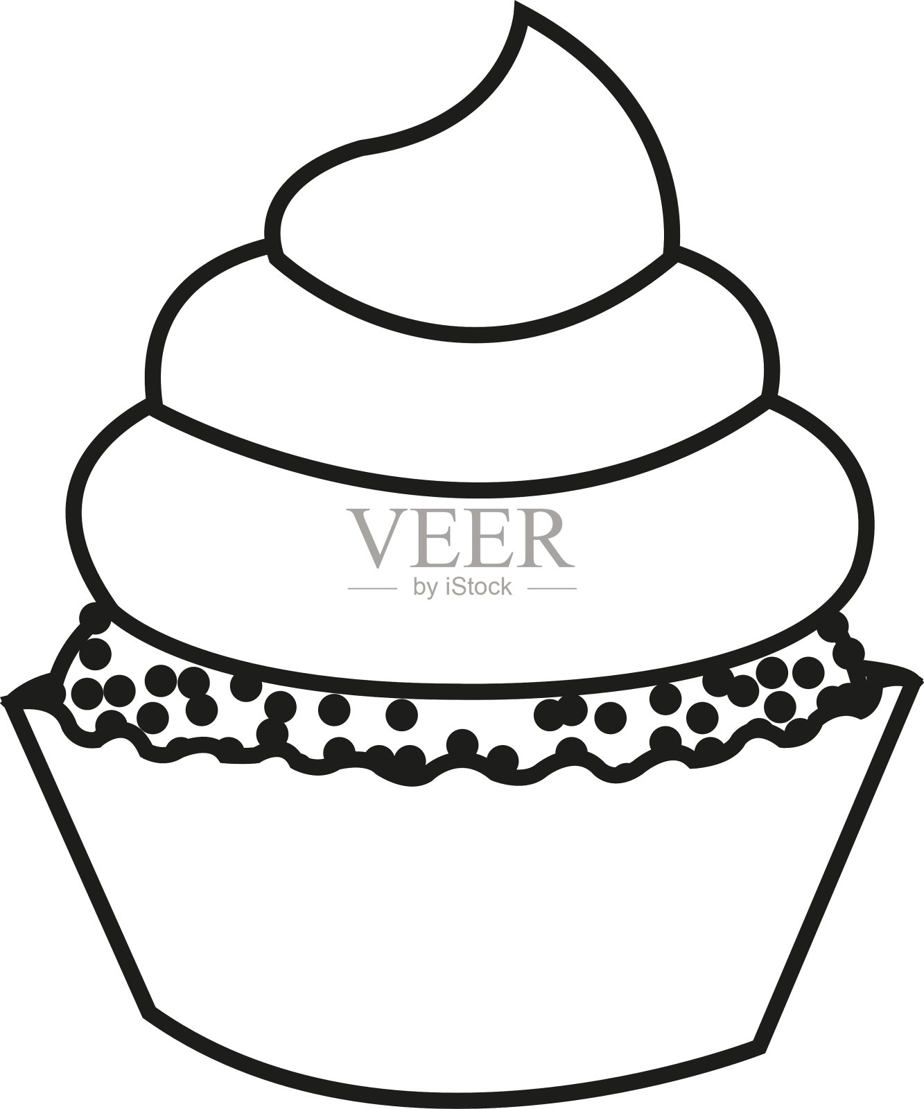 孤立的蛋糕设计插画图片素材