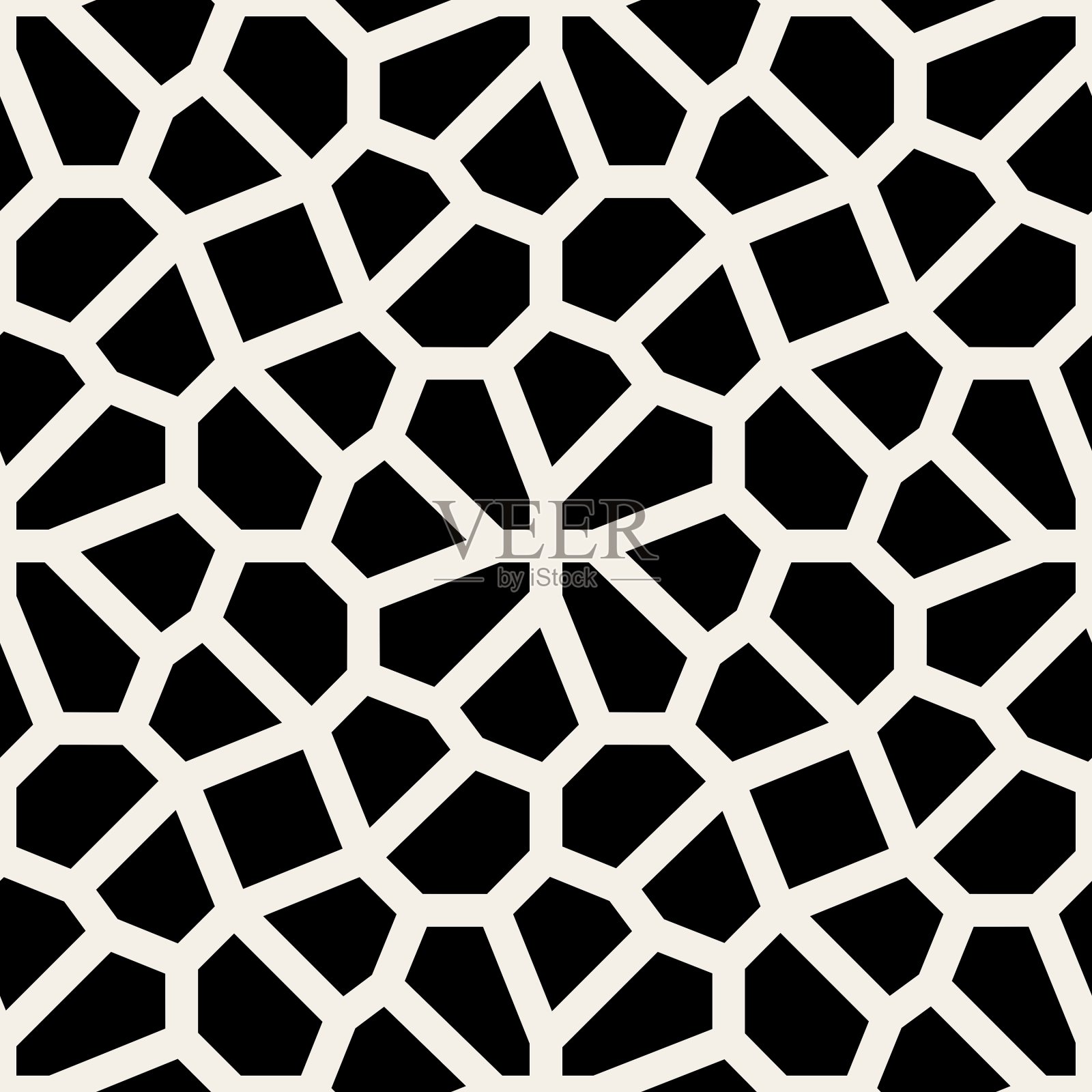 无缝黑白几何花边插画图片素材