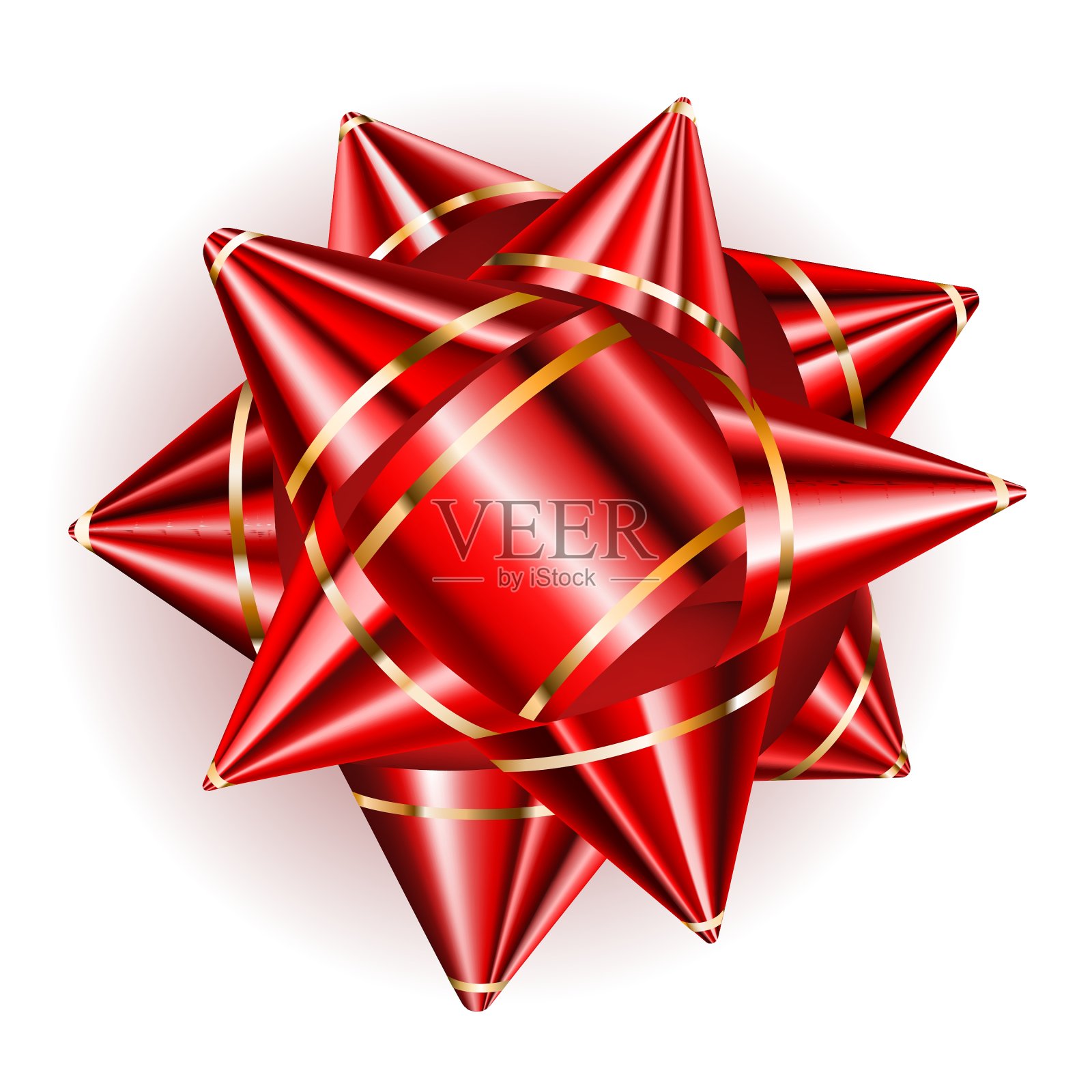 美丽的红色的蝴蝶结设计元素图片