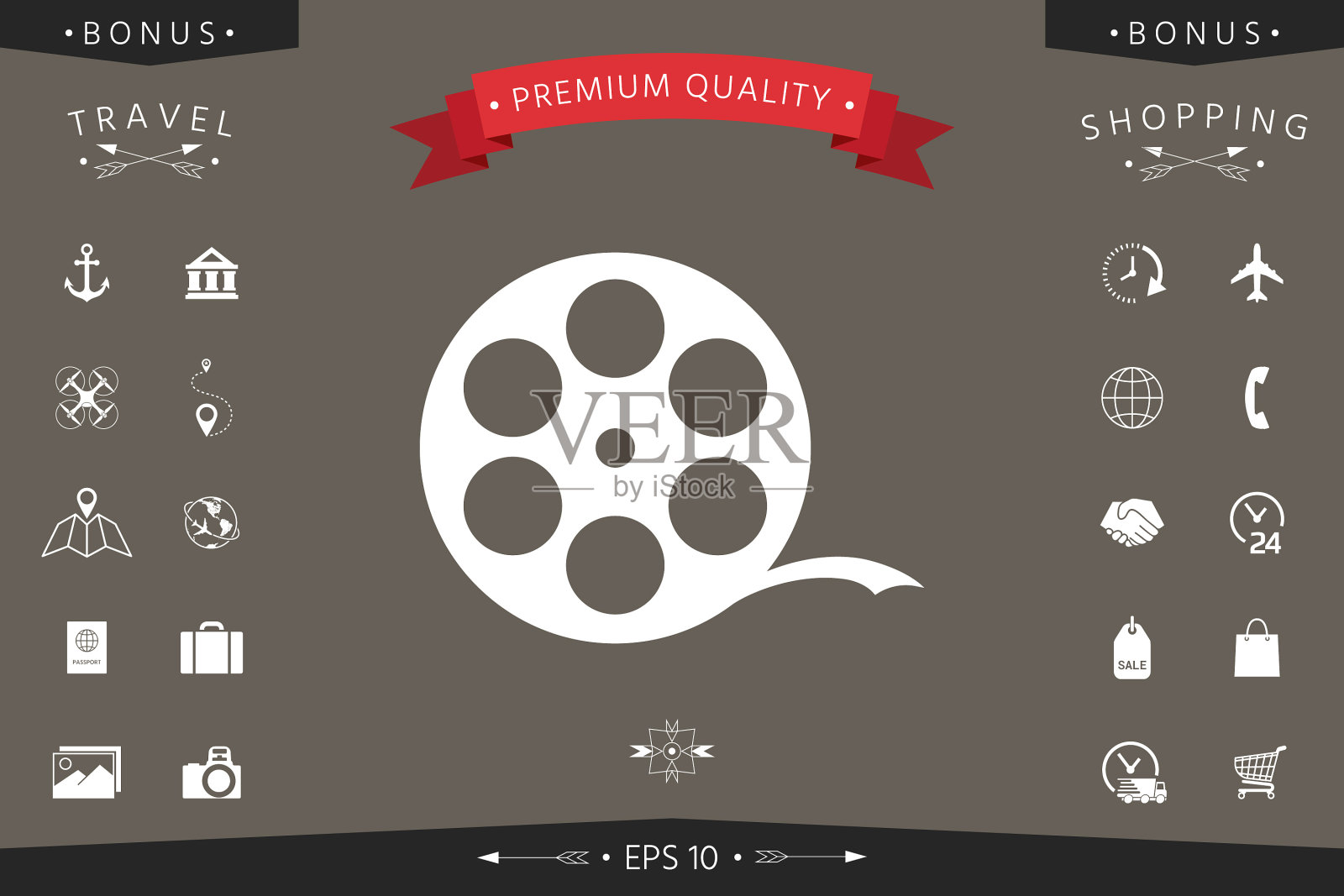 卷膜的象征插画图片素材