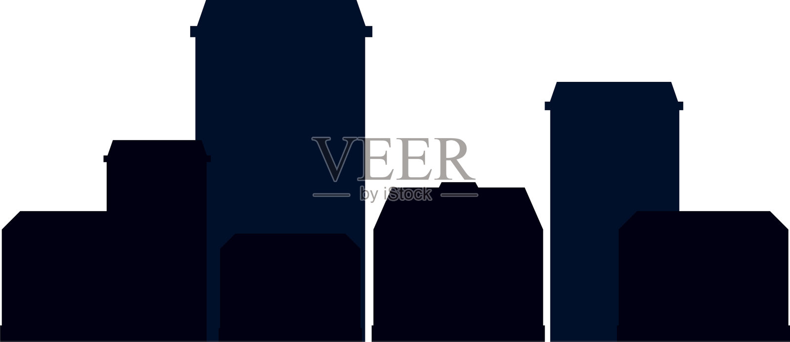 剪影建筑结构经典插画图片素材