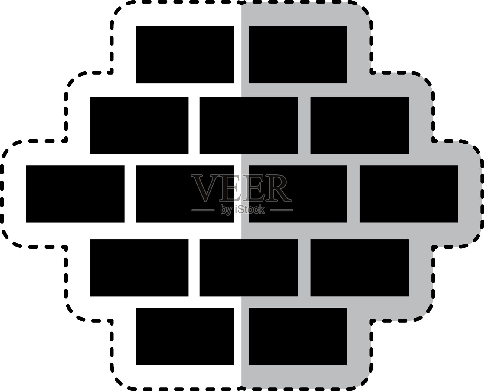 砖墙建筑图标图标素材