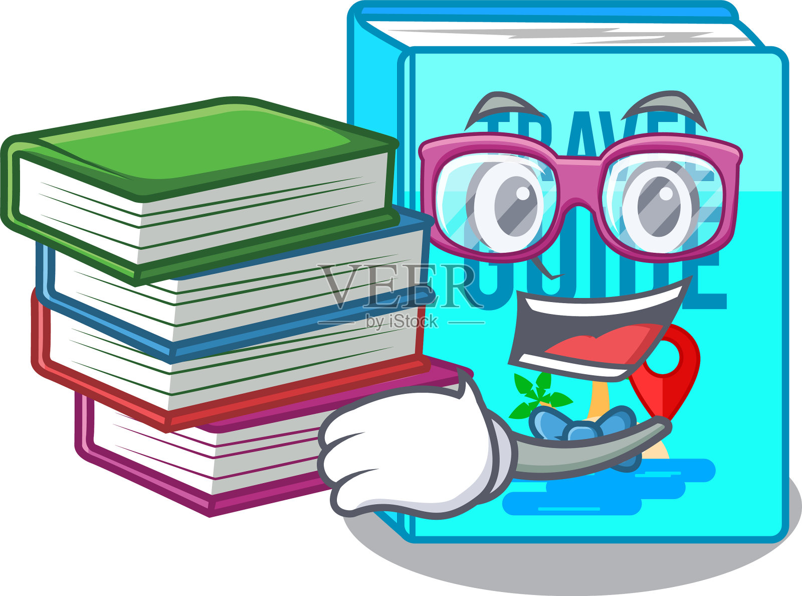 学生带书旅游指南书上表设计元素图片