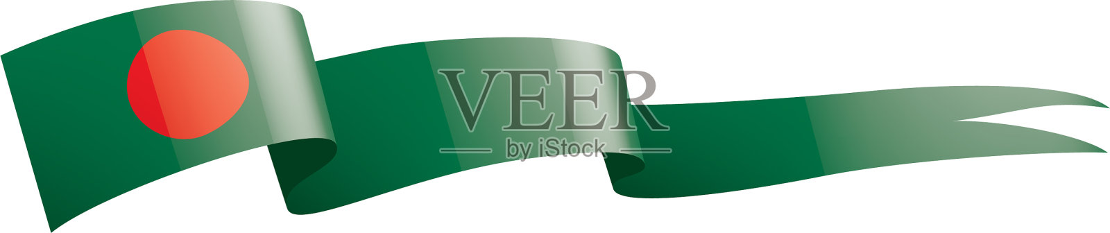 孟加拉国国旗上有白色设计元素图片