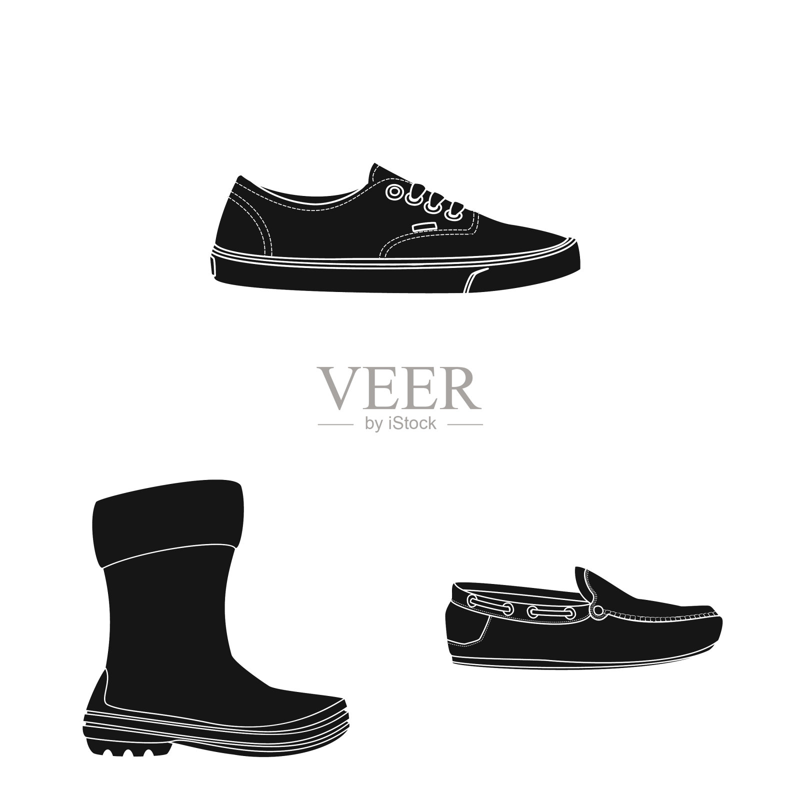 男人和脚的图标插画图片素材