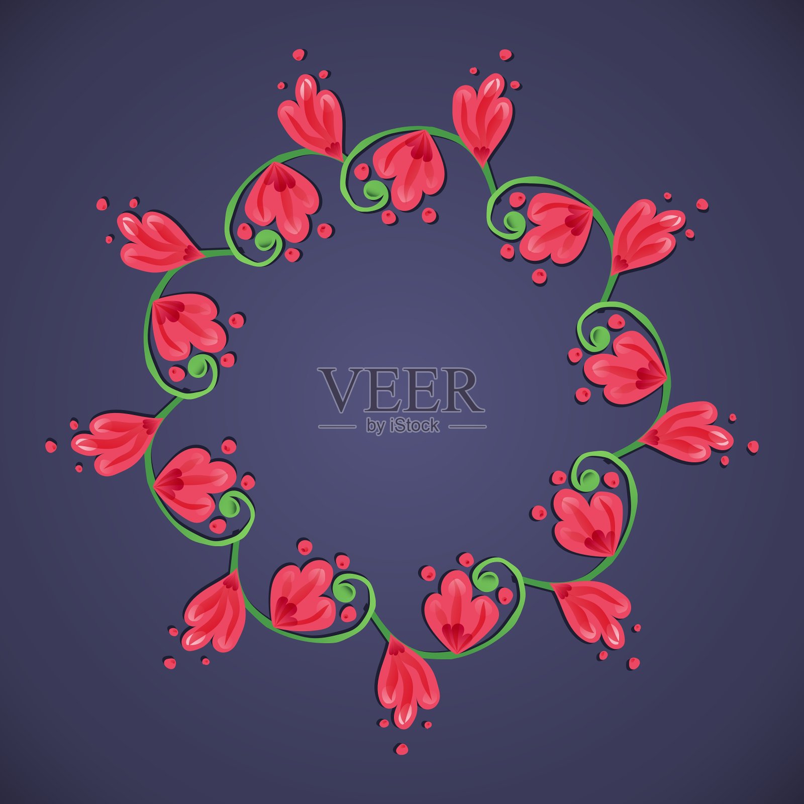 民族花卉图案插画图片素材