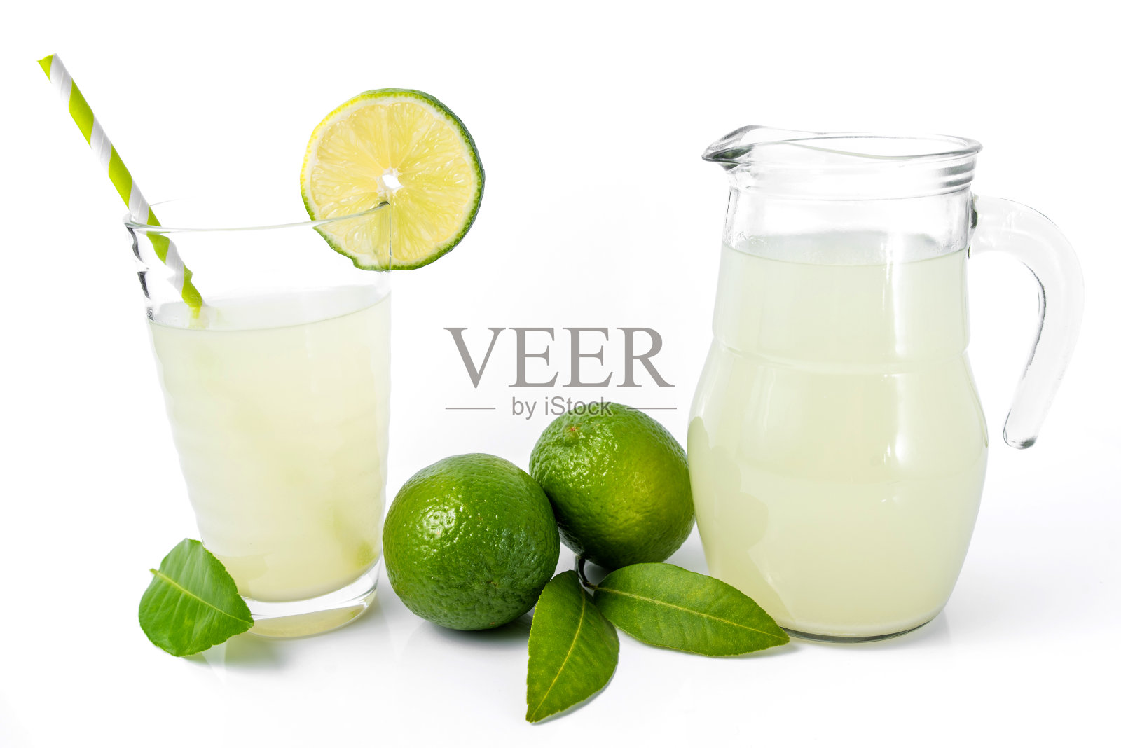 酸橙汁在玻璃罐中,绿色柑橘水果饮料柠檬概念照片摄影图片