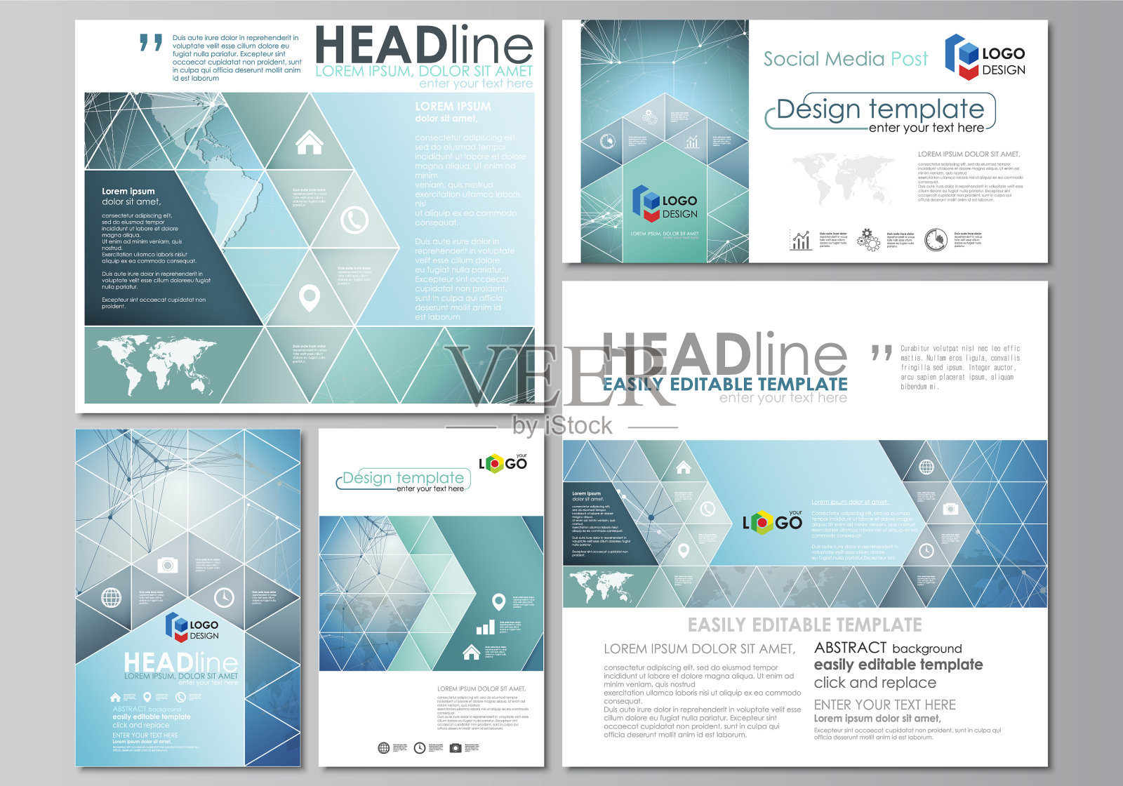 的极简抽象插画图片素材