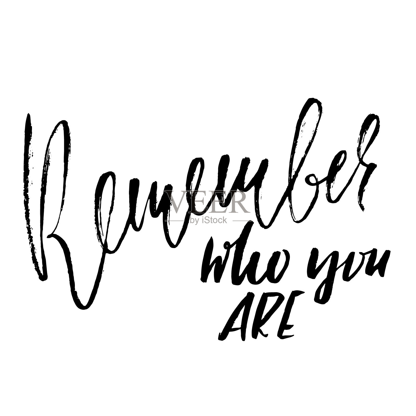 记住你是谁,手绘字母设计元素图片