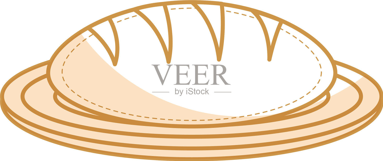 美味面包孤立图标设计元素图片