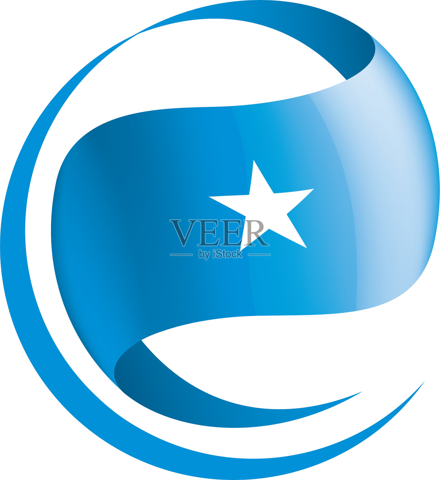 一面白色的索马里国旗设计元素图片