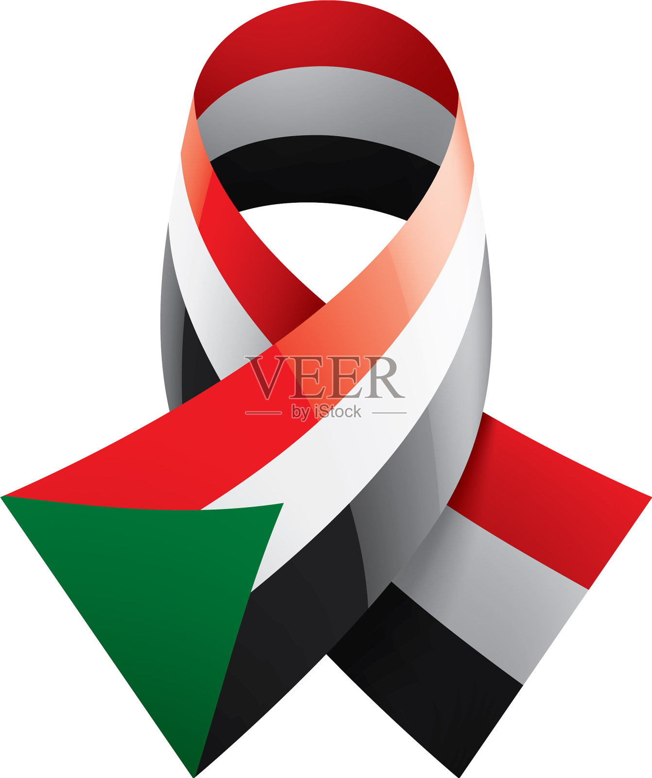 苏丹国旗上有白色设计元素图片