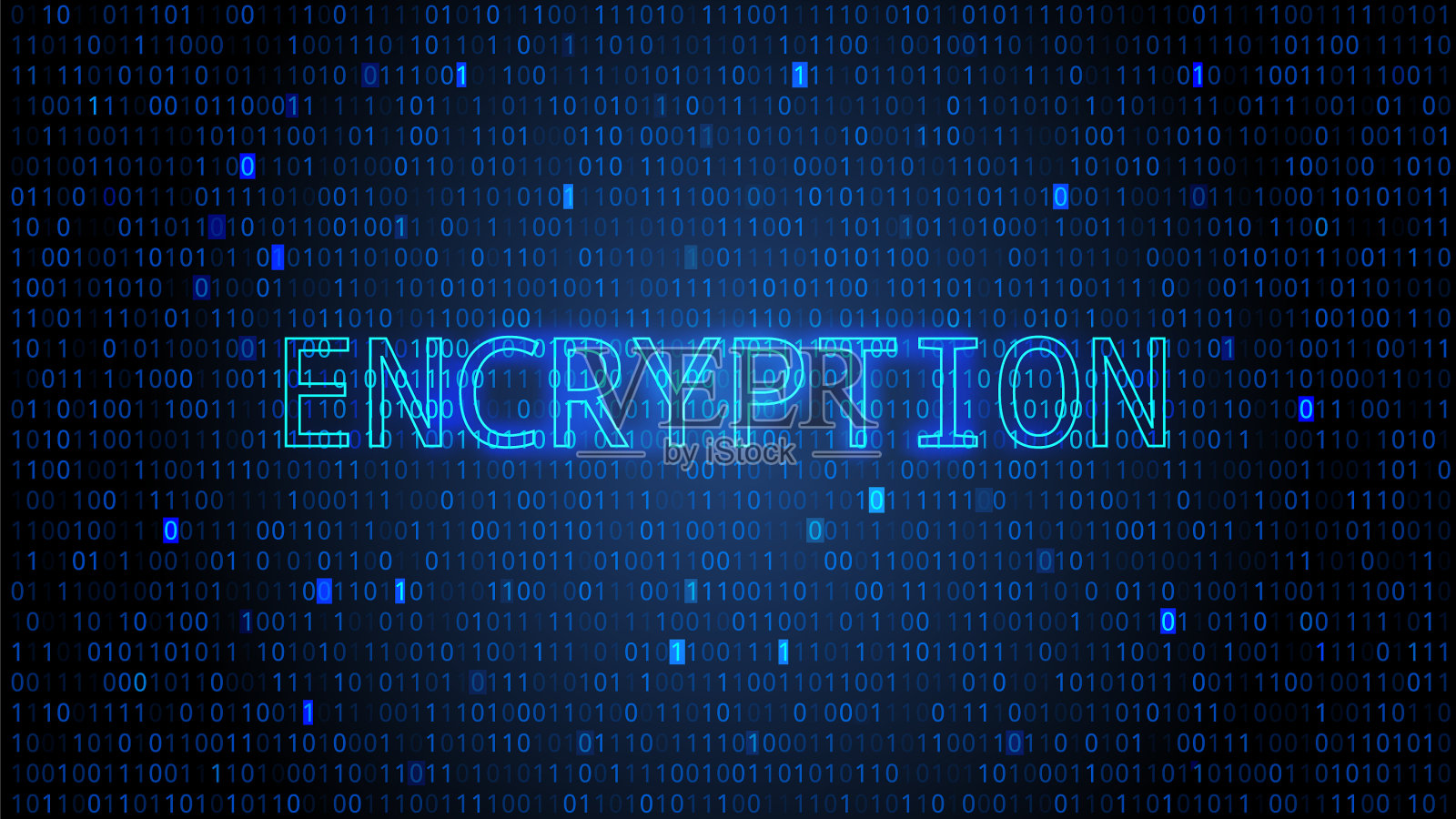 数字二进制代码bg与高亮数字插画图片素材