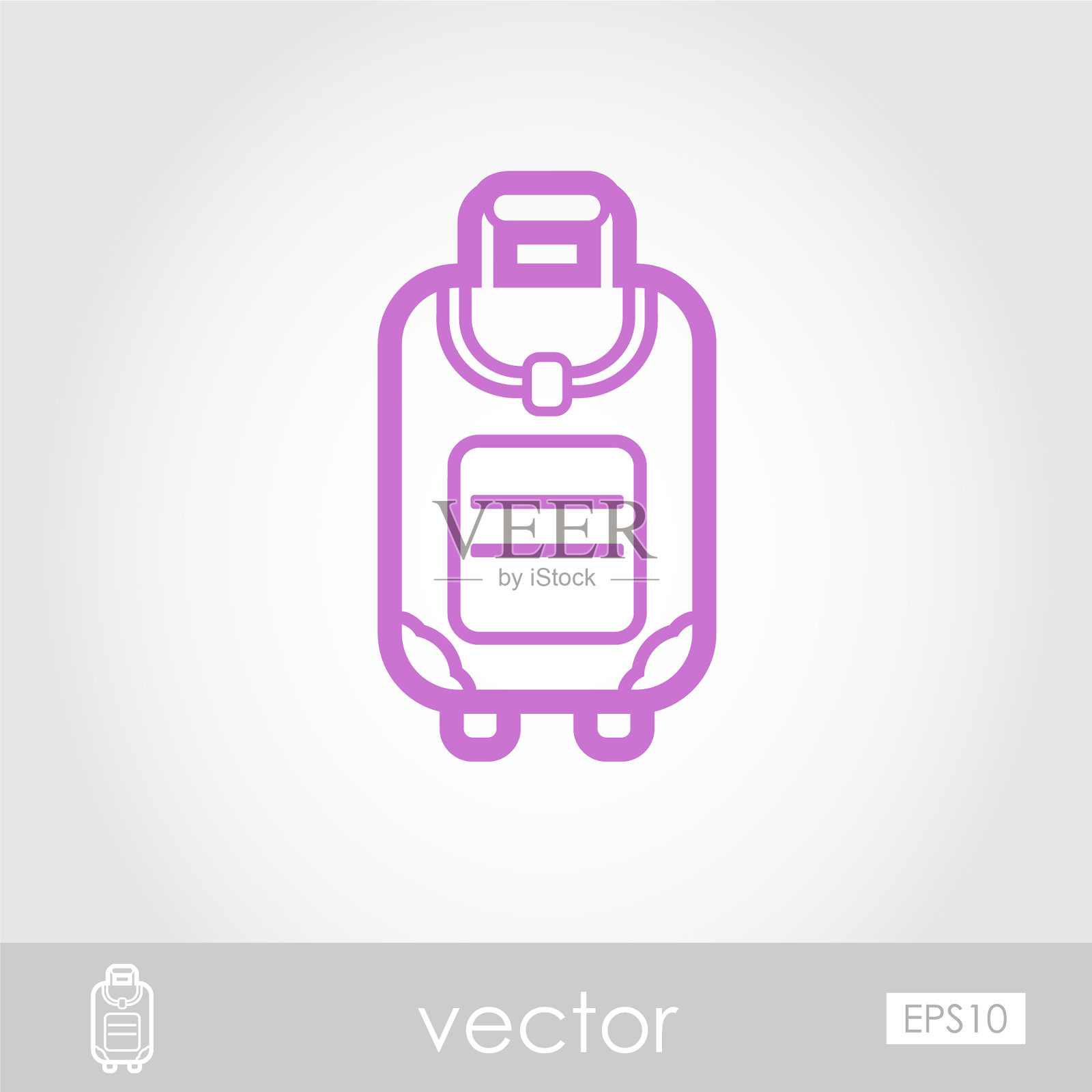 行李大纲图标旅游暑假图标素材
